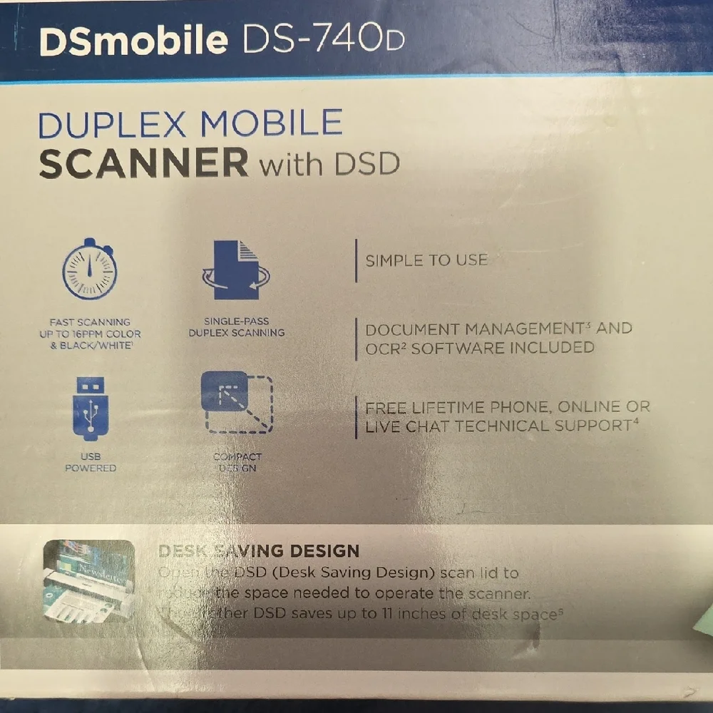 Brother Mobile Duplex Scanner in White and Blue - Picture 2 of 11